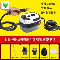 스팀기 고압 청소기 가정용 기 차량용스팀세차기 스팀분사기 기본형 멀티, 출력 2800W+스팀+소독코르파우더