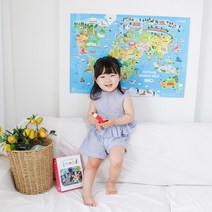 하뚱세계지도 2종 세트 + 하뚱세이카드 국기, 하뚱세계지도 + 하뚱국기카드 + 세이펜