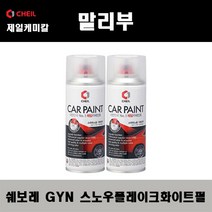 쉐보레 말리부 GYN 스노우플레이크화이트펄(2개가 한세트) 스프레이 자동차 도색 차량용 카페인트, GYN 스노우플레이크화이트펄 스프레이