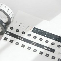 모모팝 블랙데이 모모마테 디자인 마스킹 테이프 데코, 선택:반전 WEEK