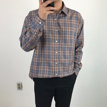 피그민트 남자 데이즈 오버 롱 체크 셔츠 남방 3color