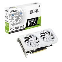 ASUS 듀얼 NVIDIA 지포스 RTX 3060 Ti 화이트 OC 에디션 그래픽 카드 (PCIe 4.0 8GB GDDR6X 메모리 HDMI 2.1 디스플레이 포트 1.4a