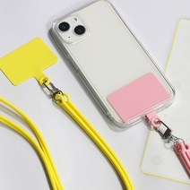 스마트폰 목걸이 스트랩 줄 폰 태그 홀더 실리콘 휴대폰 도난방지, 블루, 실리콘 목걸이 스트랩