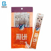 15g x4개입 짜먹는 고양이 습식 간식 유산균 참치 짜바 고양이용품 고양이쇼핑몰 고양이용