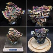 비스무트 무지개금속 비스무스 천연원석 비스무트결정 큐브, X0660-543.8g