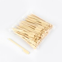 더담고 대나무 손잡이꽂이 l 과일꼬지 햄버거 샌드위치꽂이, 02. 12cm, 약100개(오차있음)