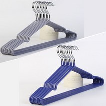 킹스 논슬립 옷걸이 pvc코팅 스텐재질 튼튼 10개입 hanger, 1개, 그레이(1SET).
