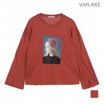 반에이크 여성 옆모습 포토 프린팅 티셔츠_V7YTSQ369Z