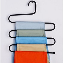 [라온] S형 5단 바지걸이, 6개입, 화이트