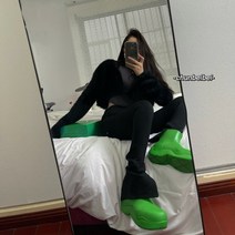 비비드 키높이 통굽 장화 레인부츠 스노우부츠 스타일리시 앵클