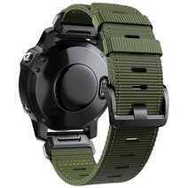 CUZOW Garmin Fenix 5X/7X/Tactix 7 pro와 호환 26mm 나일론 퀵핏 시계 밴드 3/3 HR 5X 플러스/6X/6X Pro/Tactix/Descen, Army Green