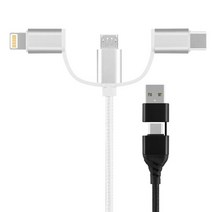 엑토 5in1 충전 데이터 케이블 USB-40 모든 스마트폰 사용가능 1M, 엑토 5in1 충전 데이터 케이블 USB-40 [블랙]