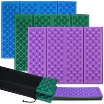 하람커머스 4단 접이식 등산방석, 국산 4단 접이식 등산방석(하늘)+보관용가방