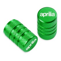 오토바이 부품휠타이어 밸브 스템 캡 Aprilia RSV4 RSV1000/R Caponord 1200 Dorsoduro 750 Shiver Tuono V, 06 Green