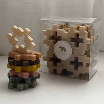 리틀숑 미니 와플블럭 사각 블록 놀이 교구, 바퀴 4p