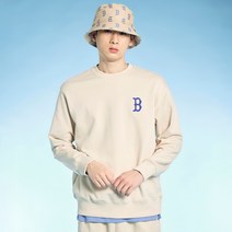 MLB 클래식 모노그램 백빅로고 오버핏 맨투맨 BOS L.Beige 191401