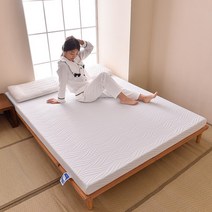 파도결 9cm 고탄력 메모리 고탄성 스펀지 매트리스 소프트 350g 헤비니트 원단 매트, E. 물결 150x190x9cm_단품