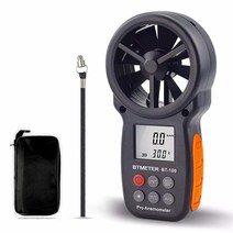 풍속계 휴대용 BTMETER BT-100 디지털 풍력계 풍력 풍향 측정기 측정 풍속 풍온 LCD 백라이트 포함, orange