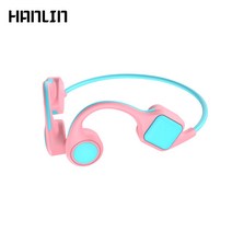 HANLIN 서라운드 골전도 블루투스5.2 방수 무선 이어폰 아동 학습 블루투스 이어폰, 핑크색