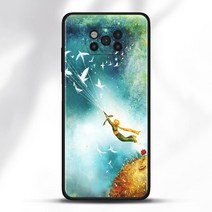 Xiaomi Poco X3 용 블랙 소프트 케이스 NFC F3 GT M3 Pro 5G F1 핸드폰 카파 실리콘 TPU 쉘 Fundas The Little Prince Fox, [11] 플라스틱, [01] B01