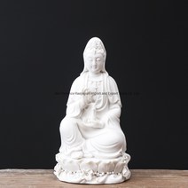 couyor 도자기 석가모니불 6인치 미니불상 가정용불상, 관세음-초벌구이 버전