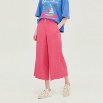 베네통 뉴네이트 백 밴딩 와이드 팬츠_BAPT65331PK