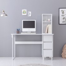 깔끔한 학생 편수 전면 책상 책꽂이 세트 SE57, 화이트