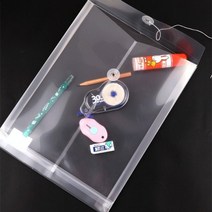 하도메 PVC 반투명 파우치 봉투 A6/A4 파일 스티커 떡메 포카 보관 인스 케이스, A6