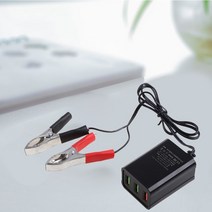 차량용충전기 QC3.0 USB 충전기 전원 어댑터 3 포트 자동으로 배터리 클립으로 안드로이드를 위해 충전 션트 바이크 오토바이 용, 한개옵션0