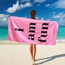 바캉스룩 가운 비치 샤워 iamfun 스포츠 극세사 타올 타월, 상세설명 참조, 01_O.비치타올 iamfun/핑크(ALH006)
