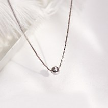 다왕 cZNG015 동글 미니 은구슬 하나 14k도금 실버925 목걸이