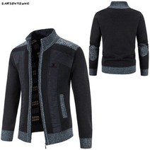 2021 가을 겨울 남성 스웨터 코트 인조 모피 울 스웨터 재킷 남성 지퍼 니트 두꺼운 코트 따뜻한 캐주얼 니트웨어 카디건