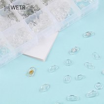 코받침없는안경 실리콘 코 패드 미끄럼 방지 안경 수리 액세서리 도구 안경용 15 가지 스타일 약 300 개