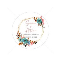 브라이덜 샤워 파티 용품 풍선 꽃다발 헬륨 맞춤형 웨딩 스티커 텍스트 라벨 감사 신부 선물 장식, 44.11 - 4.5cm-48pcs