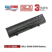 델 노트북 배터리 Dell Latitude E5400 E5500 E5410 E5510 KM742 PX644H KM970 5200mAh용, RM649 / RM656 / RM661 / RM668