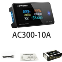 AC 50-300V 전압계 전류계 KWS 전력 에너지미터 LED, AC300-10A