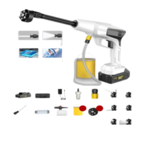 독일기술 무선 고압 세차기 세척기 가정용 휴대용 충전 초강력 분사기, 6단노즐(배터리1)