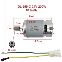 어린이용 전기 자동차 550 RS390 RS380 12V 6V DL555 24V 10 톱니 1 Cm, [13] 555 24V 18000RPM