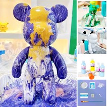 푸어링아트 DIY 세트 플루이드아트 푸어링베어, 23cm, N20