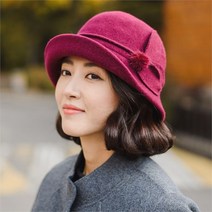 조이마담 A4207 밍크 코사지 울 모자 50대60대중년여성 엄마모자