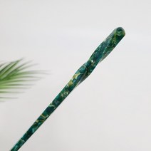 프랑스핀 호피 마블 트위스트 꼬임 17.5 cm 뒤꽂이 헤어 비녀