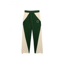 MATIN KIM 마뗑킴 COLOR BLOCK TERRY JOGGER PANTS IN GREEN MK2312PT013M0GN