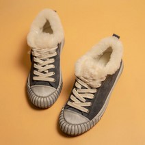 슈벅 천연소가죽 천연양모 로우탑 여성 스니커즈 2cm