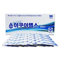 [필터테크] AQT-100 저수조소독약 내부살균세척 아쿠아탭스 100정 정수기부품, 상세 설명 참조