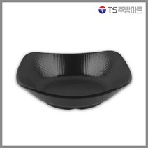 [돌산멜라민] 체크(흑) - 신사각찬기 (업소용그릇 멜라민그릇 예쁜그릇 식당접시 멜라민볼 멜라민찬기 검정색그릇), 1개, 블랙 2호 (DS-7898/7760)