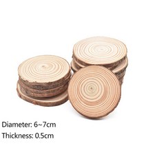 3-12cm 두꺼운 천연 소나무 원형 미완성 나무 조각 껍질 로그 디스크 DIY 공예 소박한 장식 웨딩, 04 1pcs 6-7cm