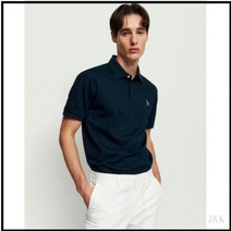 헤지스 남성 그린 퍼피자수 면 반팔카라티셔츠WHTS2B402E2