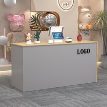 카운터 테이블 안내데스크 미용실 식당 카페 계산대 인포메이션 데스크, 180x50x100cm, M.브라이트세트결   그레이