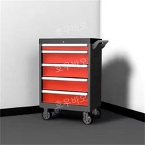 공구 카트 서랍형 툴박스 도구 대형 툴 정리 연장 작업 캐비넷 정비소 카센터, 레드 5