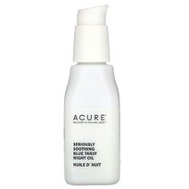 Acure Seriously Soothing Blue Tansy Night Oil 아큐어 시리어슬리 수딩 블루 탠시 나이트 오일 30ml, One Color, One Size